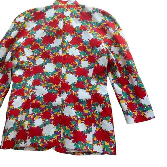 ESCADA by Margaretha Ley Multicolored Floral Button Down Jacket LARGE - Picture 6 of 15